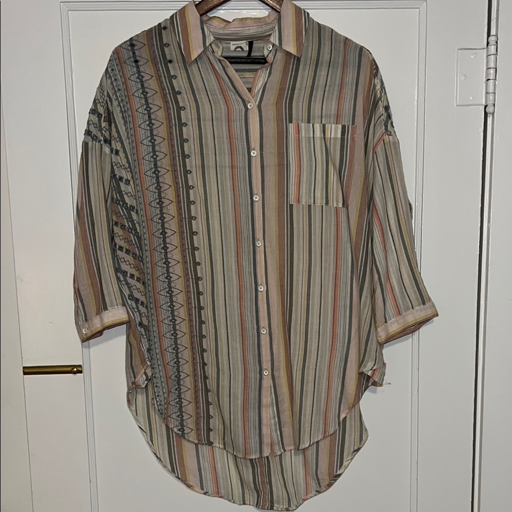 Anthropologie Striped Multicolor Shirt